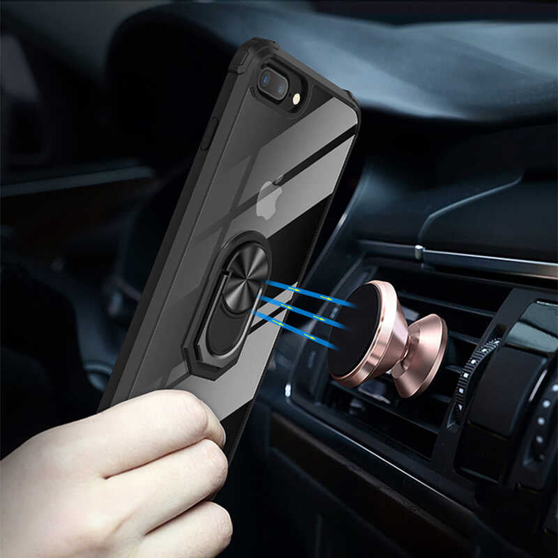 Apple iPhone 7 Plus Kılıf Zore Mola Kapak Siyah