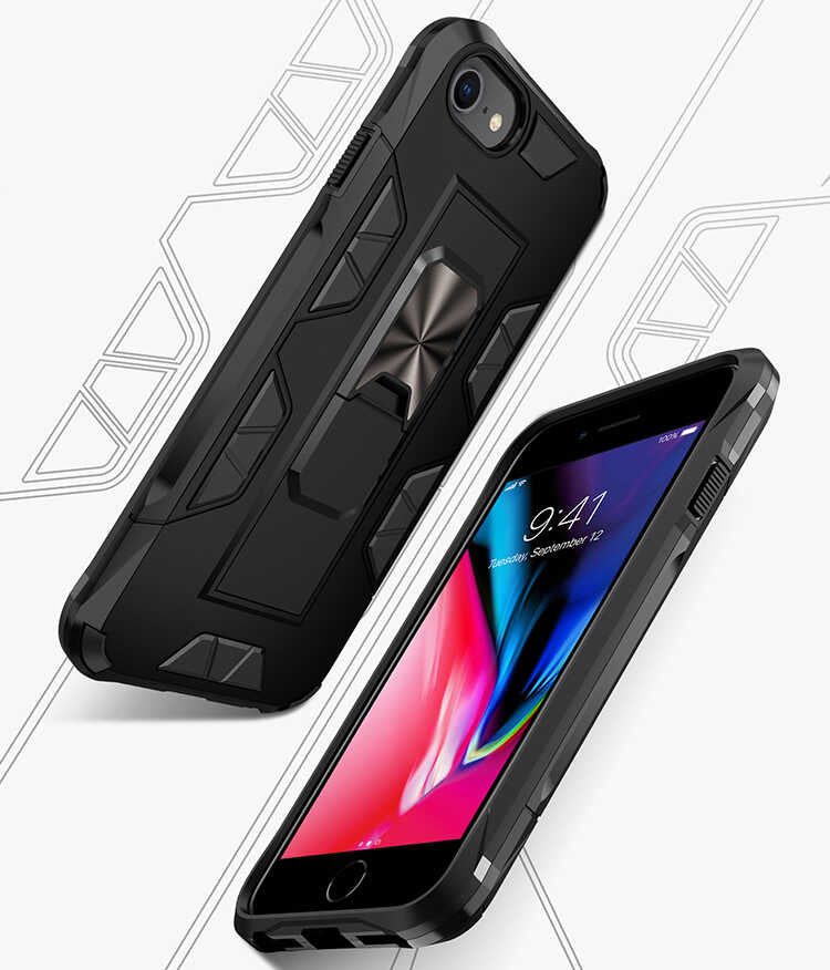 Apple iPhone SE 2020 Kılıf Zore Volve Kapak Gri