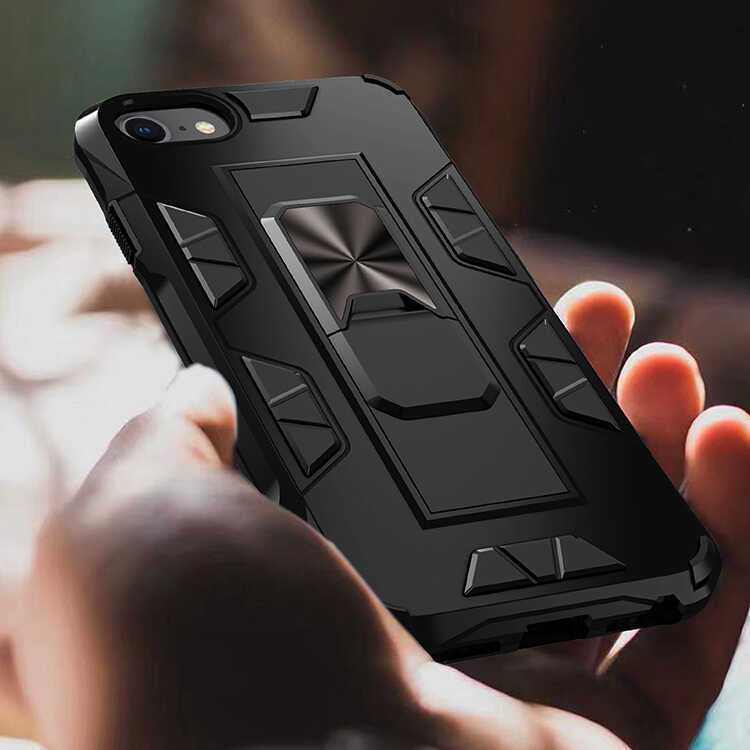 Apple iPhone SE 2020 Kılıf Zore Volve Kapak Gri