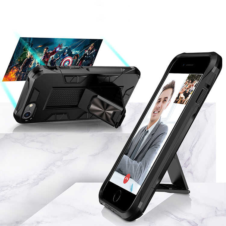 Apple iPhone SE 2020 Kılıf Zore Volve Kapak Kırmızı