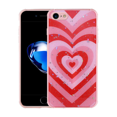 Apple iPhone SE 2022 Kılıf Simli Desenli Kamera Korumalı Parlak Zore Popy Kapak Dallar