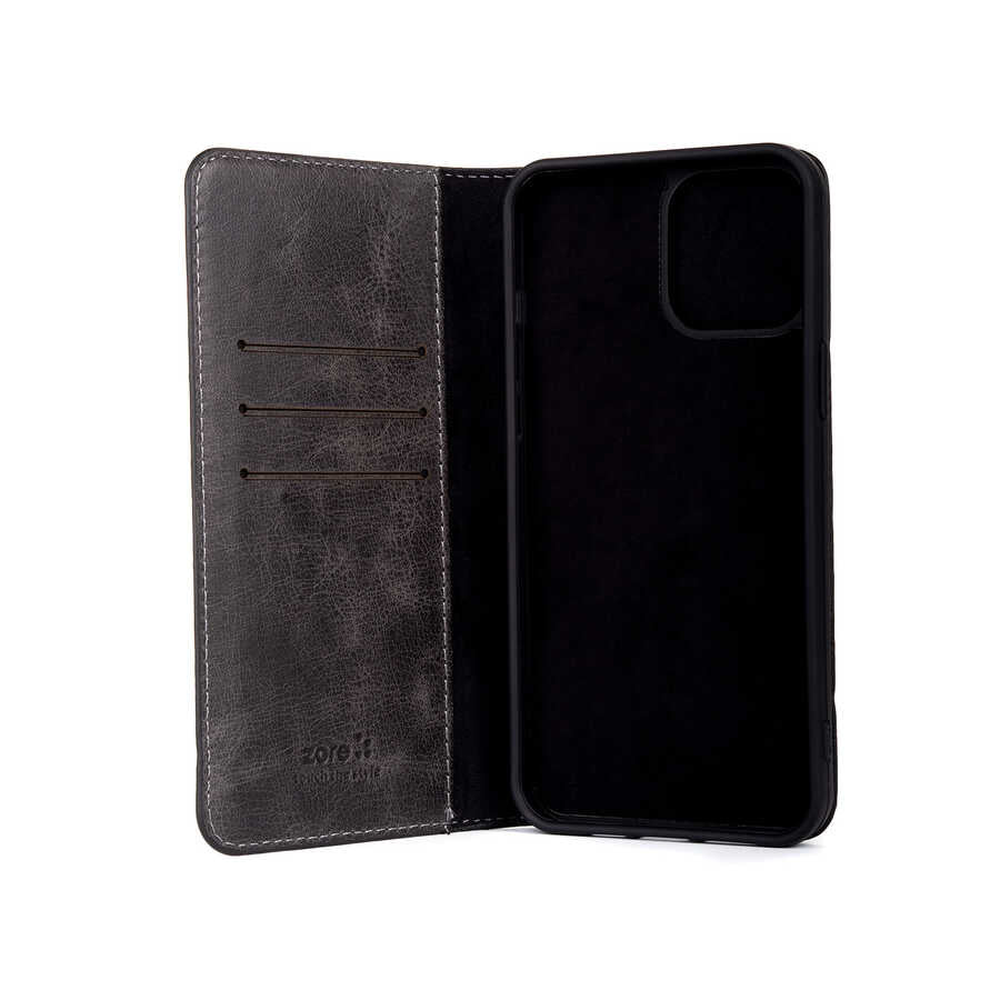 Apple iPhone SE 2022 Kılıf Zore Hakiki Deri Multi Cüzdan Kılıf Kırmızı