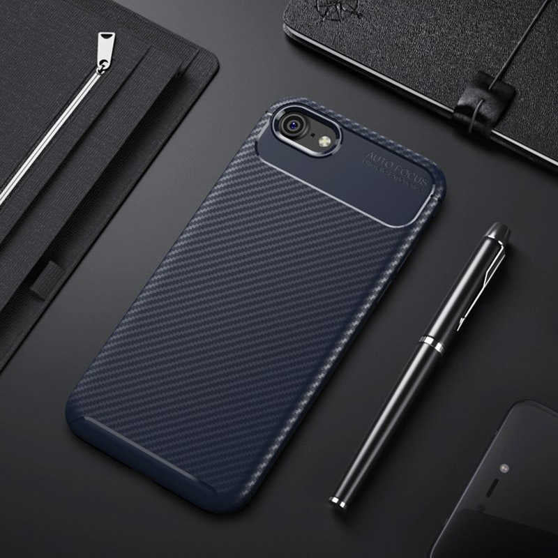 Apple iPhone SE 2022 Kılıf Zore Negro Silikon Kapak Kahverengi