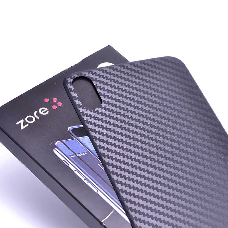 Apple iPhone X Zore Kavisli Arka Karbon Koruyucu Jelatin Beyaz