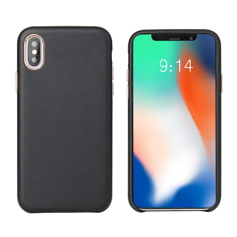 Apple iPhone X Kılıf Zore Eyzi Kapak Kahverengi