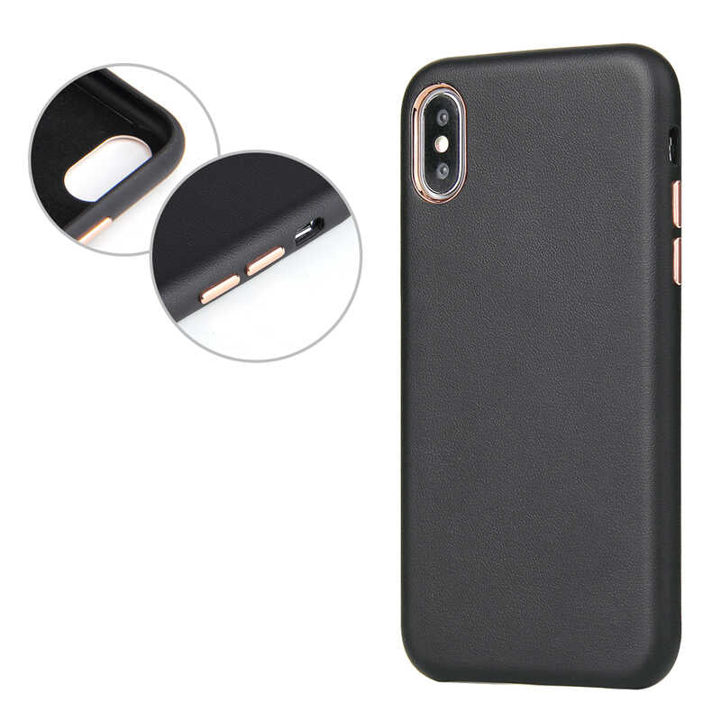 Apple iPhone X Kılıf Zore Eyzi Kapak Siyah
