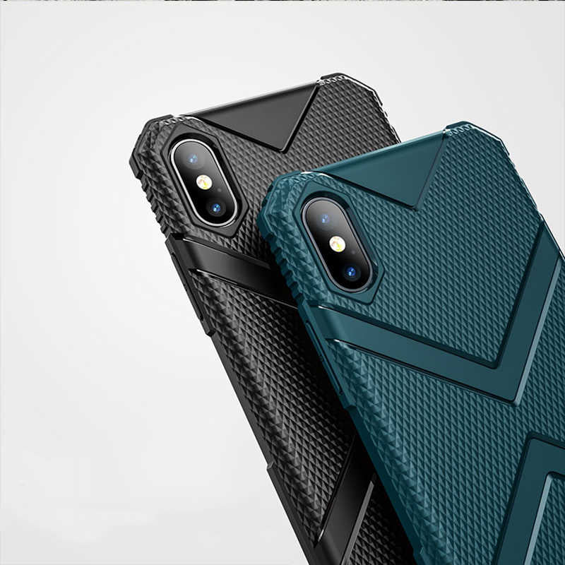 Apple iPhone X Kılıf Zore Hank Silikon Koyu Yeşil