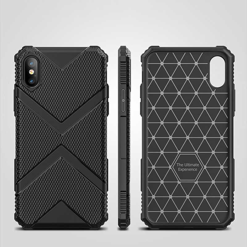 Apple iPhone X Kılıf Zore Hank Silikon Siyah