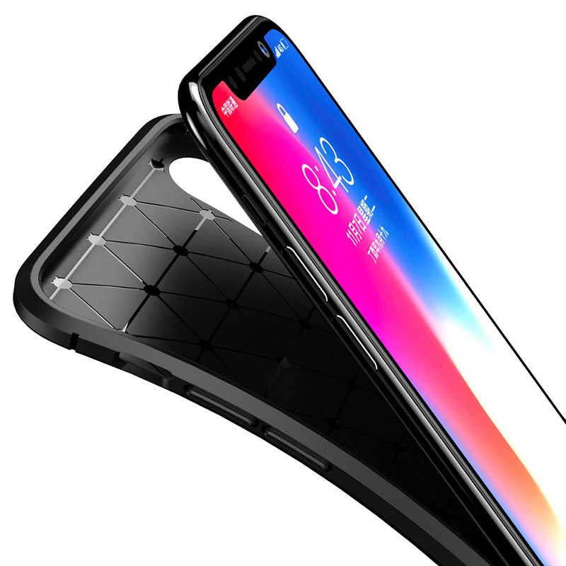 Apple iPhone X Kılıf Zore Negro Silikon Kapak Siyah