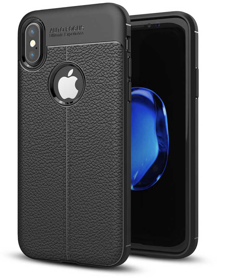 Apple iPhone X Kılıf Zore Niss Silikon Kapak Siyah