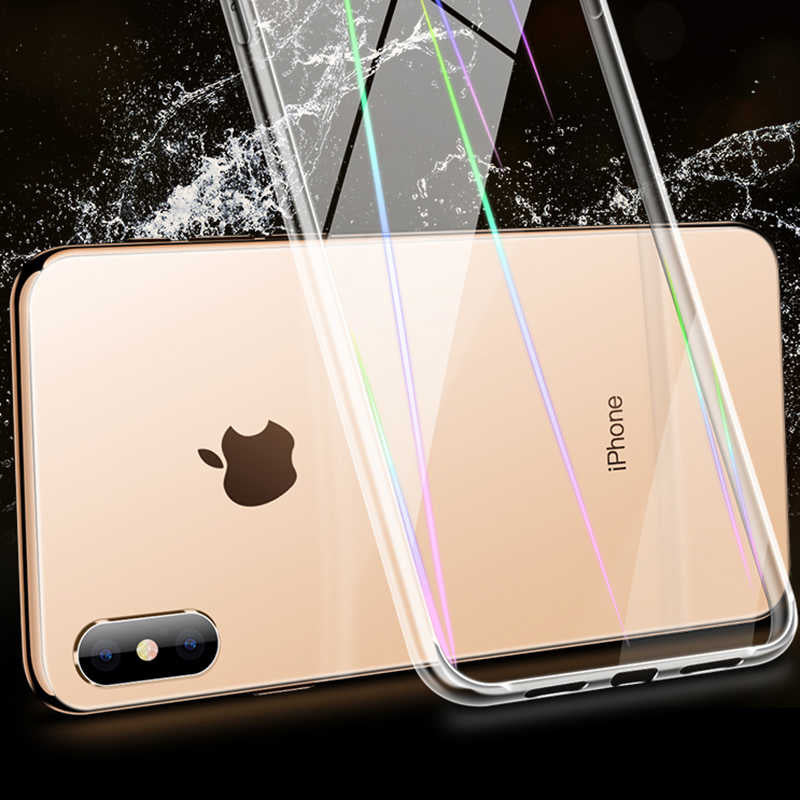 Apple iPhone X Kılıf Zore Rainbow Kapak Renksiz