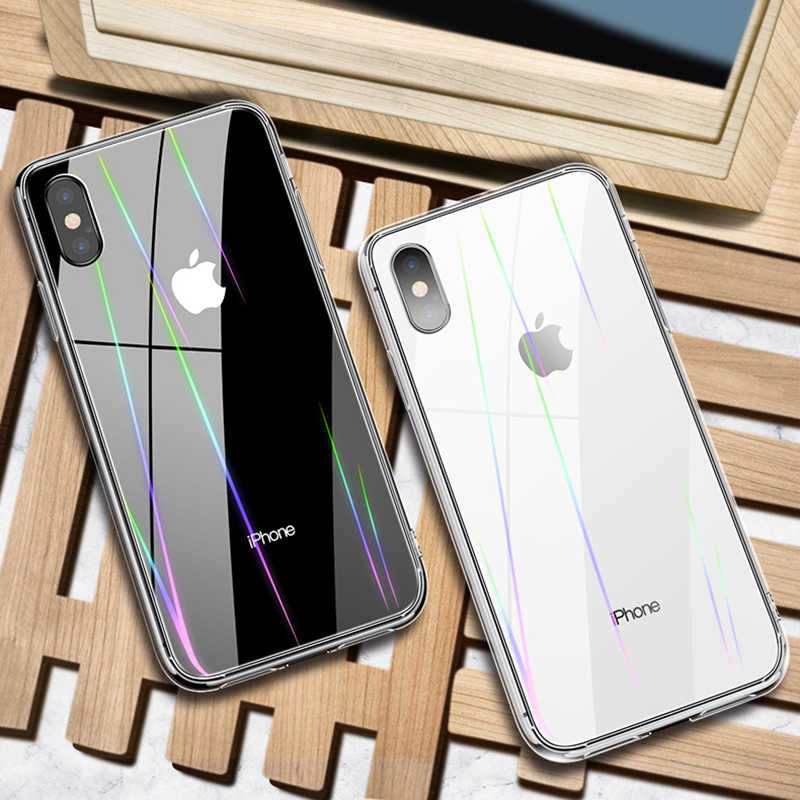 Apple iPhone X Kılıf Zore Rainbow Kapak Renksiz