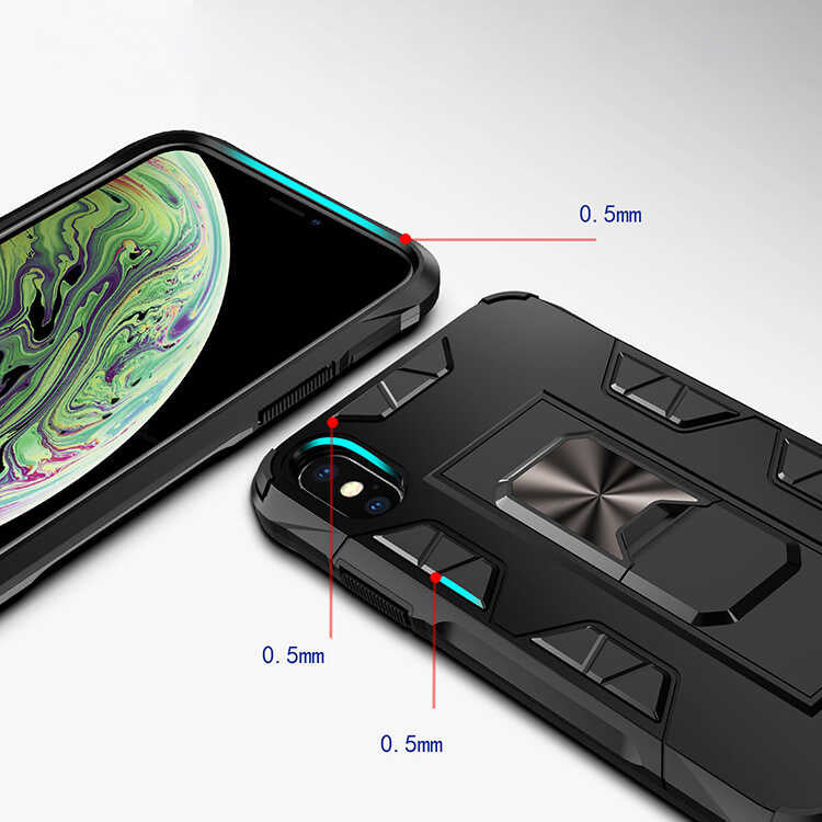 Apple iPhone X Kılıf Zore Volve Kapak Gold