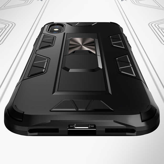 Apple iPhone X Kılıf Zore Volve Kapak Kırmızı