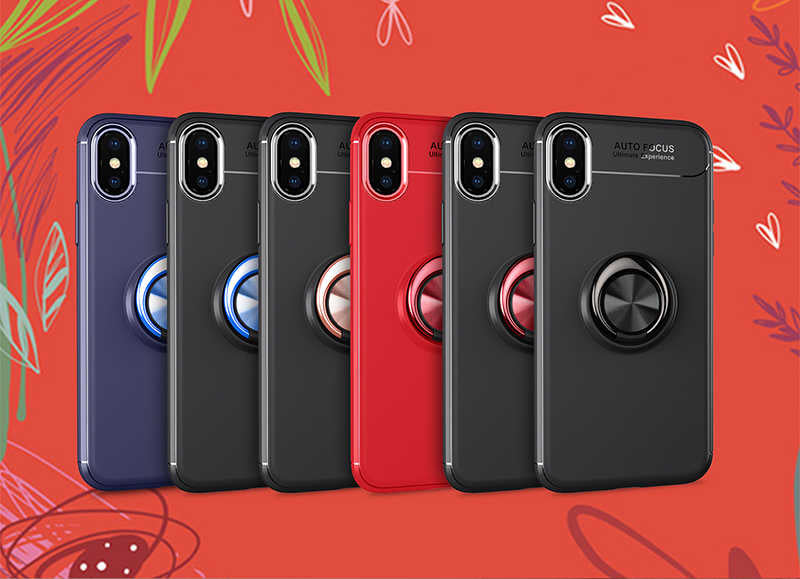 Apple iPhone X Kılıf Zore Ravel Silikon Kapak Kırmızı