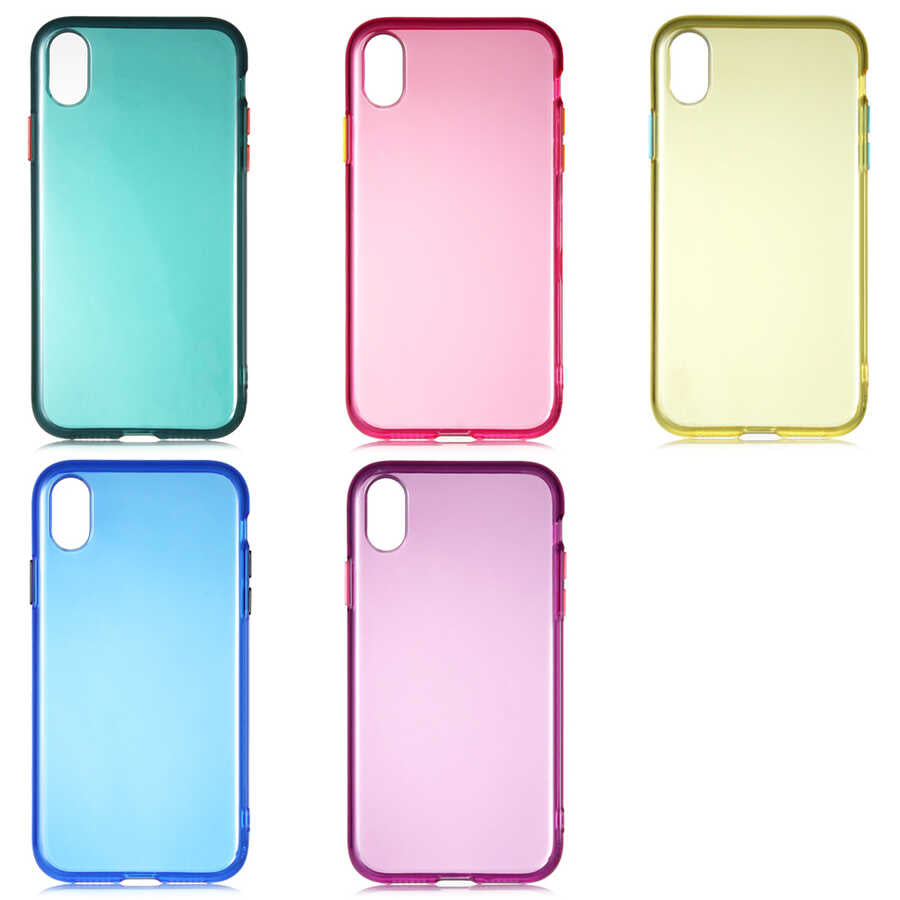 Apple iPhone XR 6.1 Kılıf Zore Bistro Kapak Sarı
