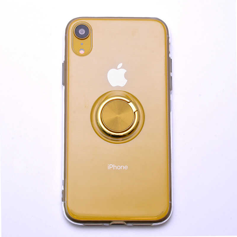 Apple iPhone XR 6.1 Kılıf Zore Les Silikon Gold