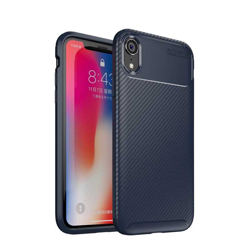 Apple iPhone XR 6.1 Kılıf Zore Negro Silikon Kapak Lacivert