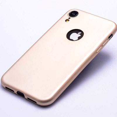 Apple iPhone XR 6.1 Kılıf Zore Premier Silikon Kapak Gold