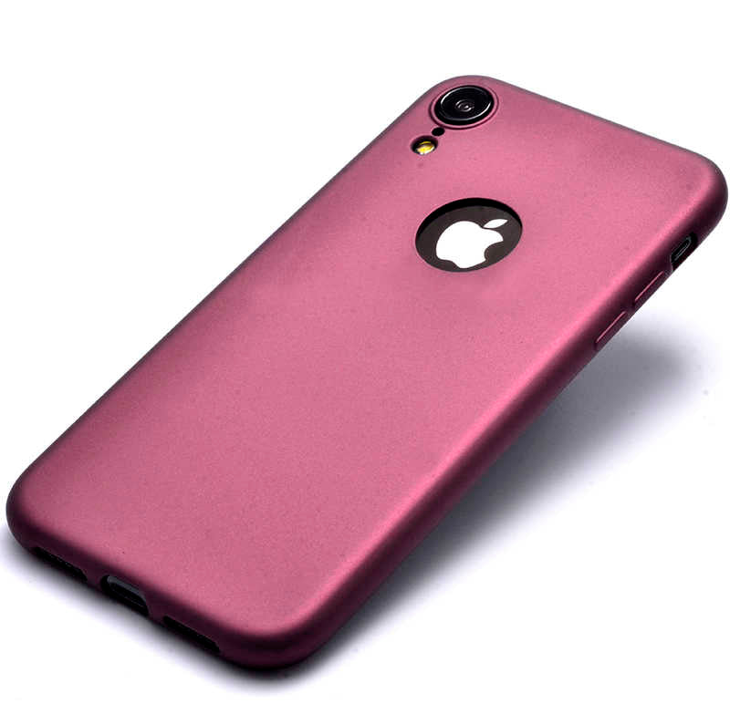 Apple iPhone XR 6.1 Kılıf Zore Premier Silikon Kapak Mürdüm