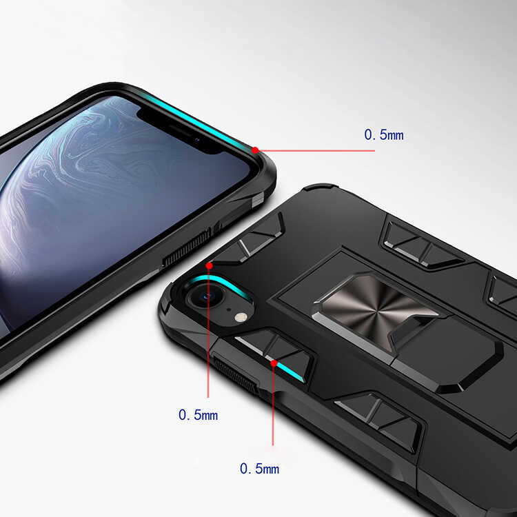 Apple iPhone XR 6.1 Kılıf Zore Volve Kapak Kırmızı