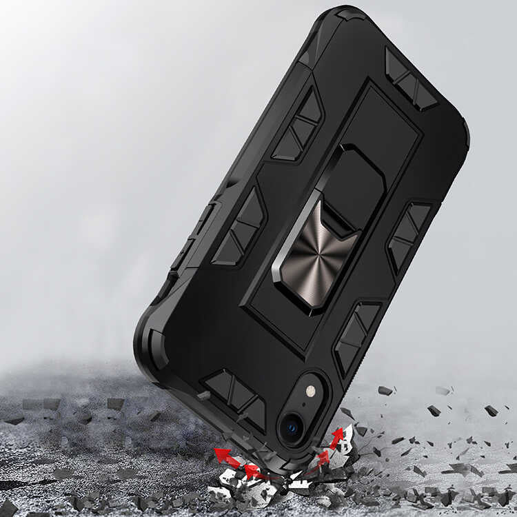 Apple iPhone XR 6.1 Kılıf Zore Volve Kapak Gri