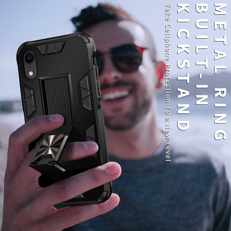 Apple iPhone XR 6.1 Kılıf Zore Volve Kapak Gri