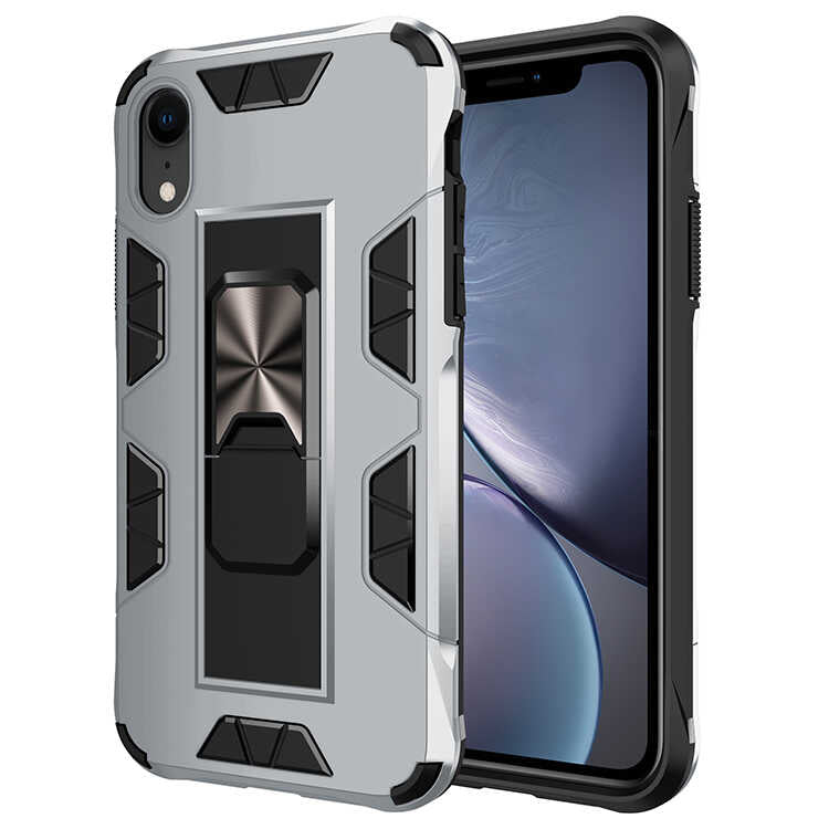 Apple iPhone XR 6.1 Kılıf Zore Volve Kapak Gri