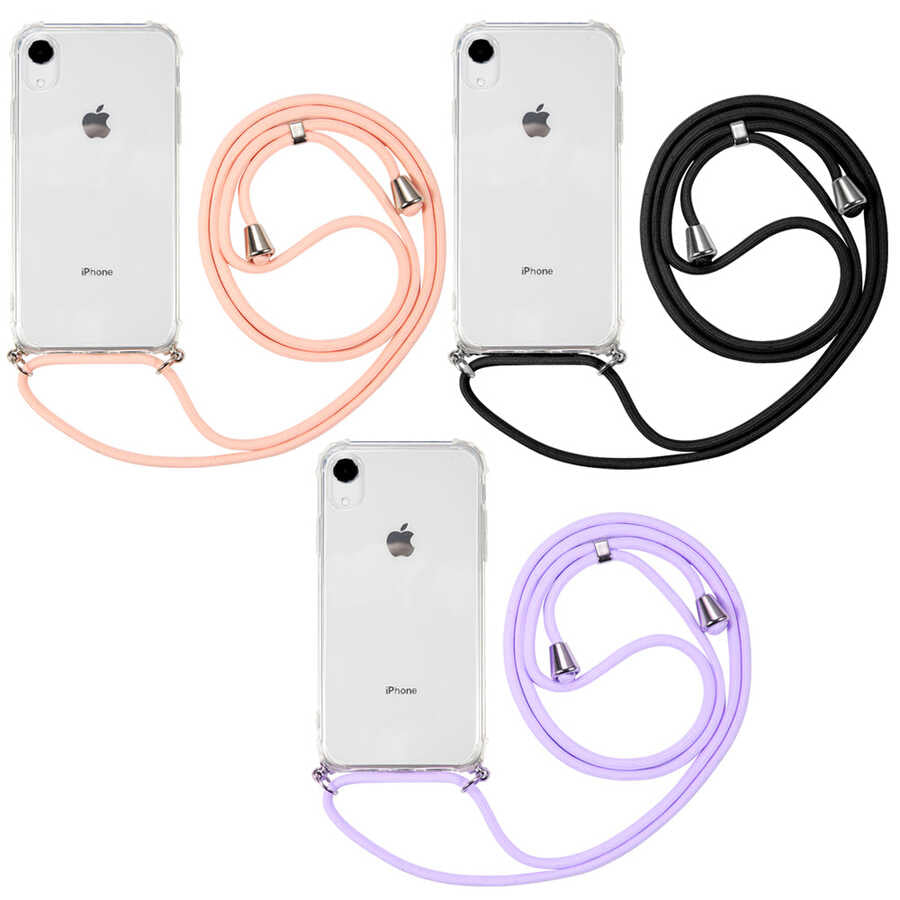 Apple iPhone XR 6.1 Kılıf Zore X-Rop Kapak Renksiz