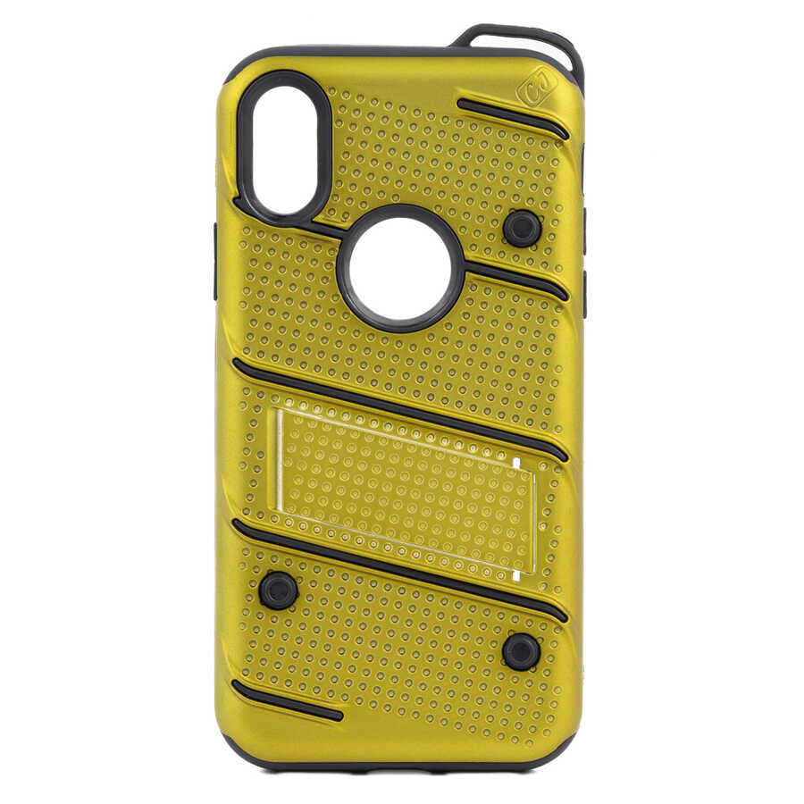 Apple iPhone XS 5.8 Kılıf Zore İron Kapak Yeşil