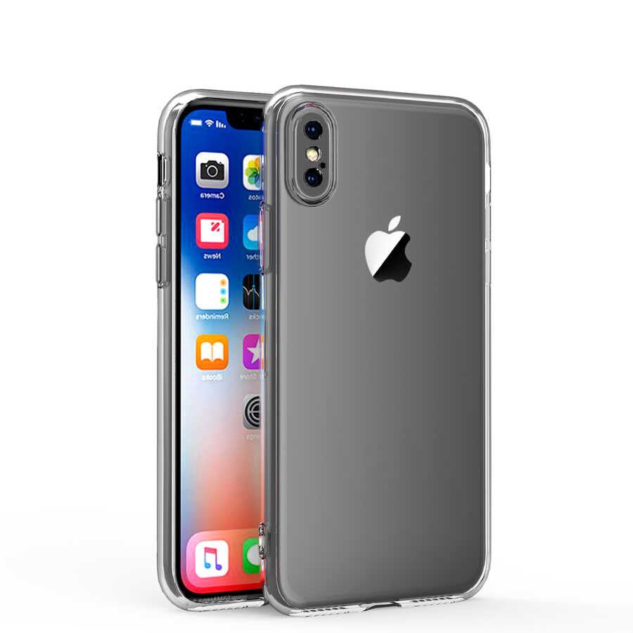 Apple iPhone XS Max 6.5 Kılıf Zore Kamera Korumalı Süper Silikon Kapak Renksiz