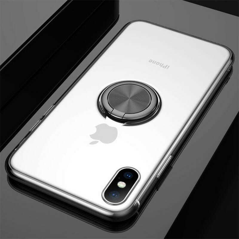 Apple iPhone XS Max 6.5 Kılıf Zore Les Silikon Siyah