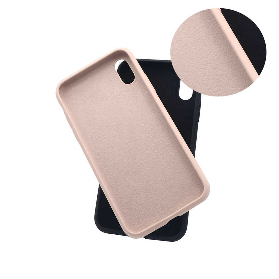 Apple iPhone XS Max 6.5 Kılıf Zore Silk Silikon Lacivert