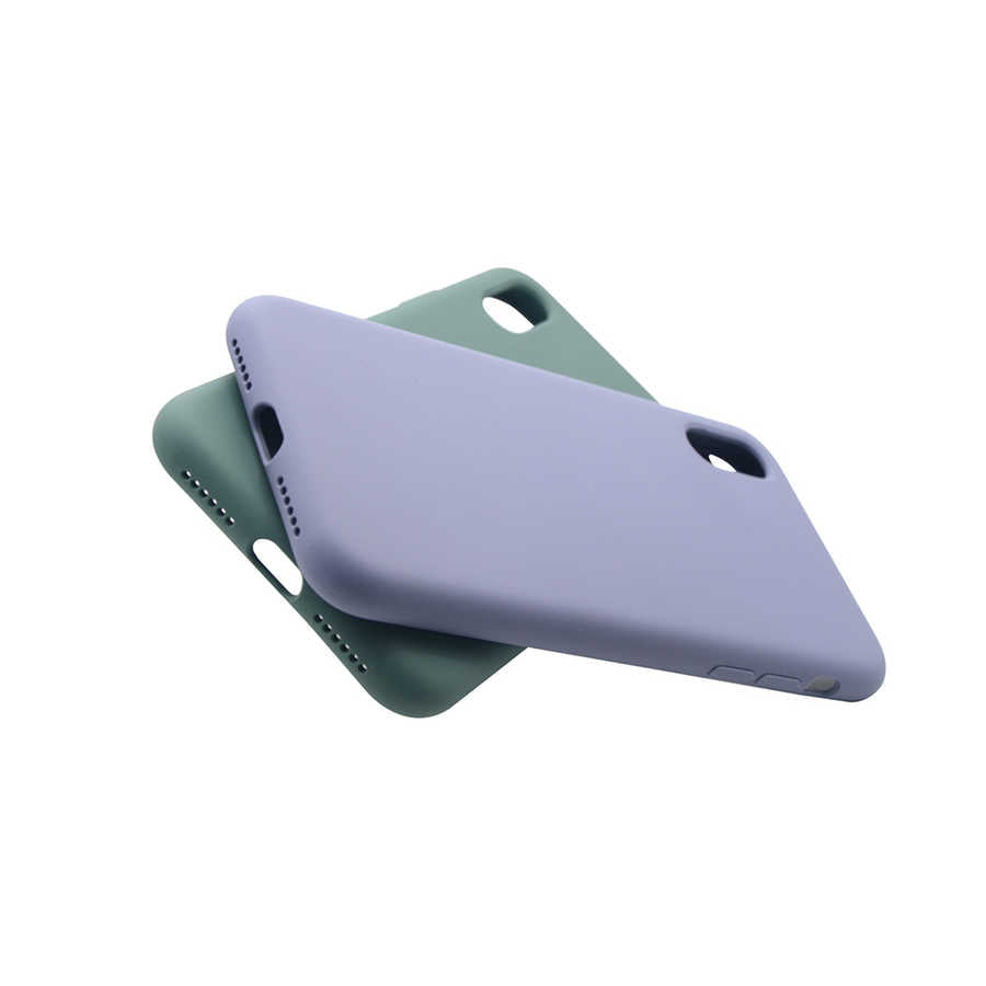 Apple iPhone XS Max 6.5 Kılıf Zore Silk Silikon Lacivert