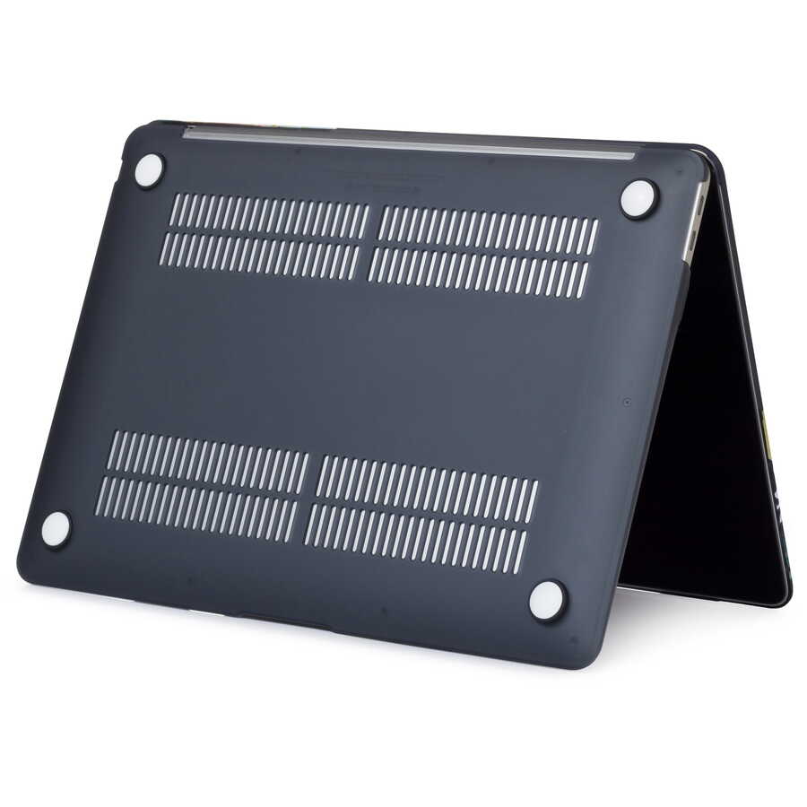 Apple Macbook 13.6′ Air 2024 M2 A2681 Zore MSoft Kristal Kapak Siyah