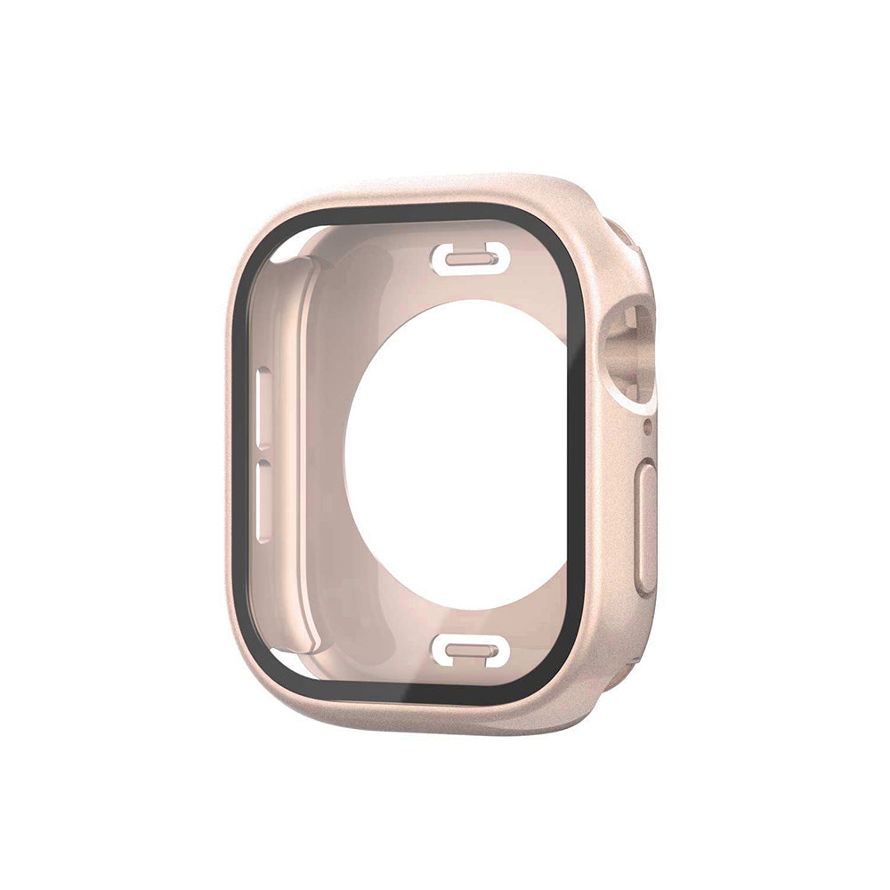 Apple Watch 10 42mm 360 Derece Korumalı Kasa ve Ekran Koruyucu Zore Watch Gard 12 Rose Gold