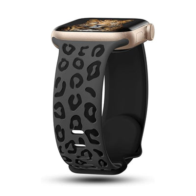 Apple Watch 10 42mm Zore KRD-140 Silikon Kordon Strap Kayış Siyah-Starlight