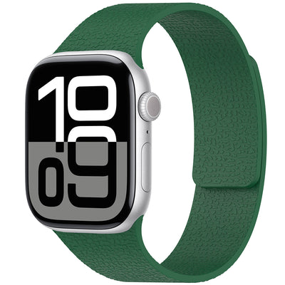 Apple Watch 10 46mm Zore KRD-136 Kabartma Desenli Silikon Kordon Yeşil