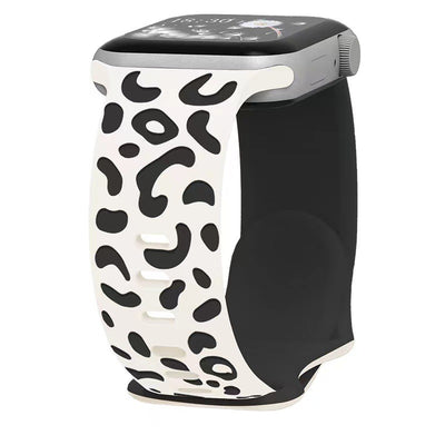 Apple Watch 10 46mm Zore KRD-140 Silikon Kordon Strap Kayış Starlight-Siyah