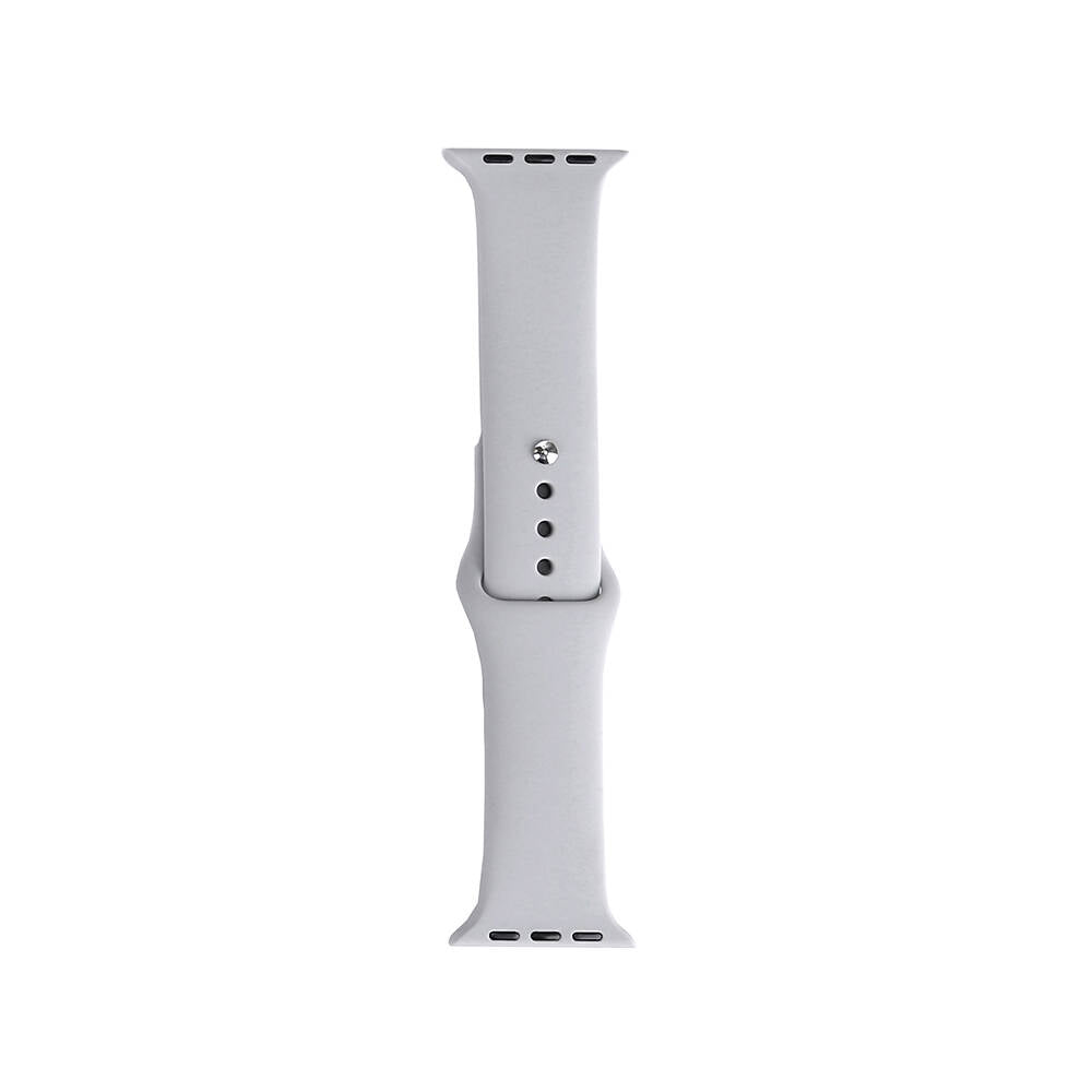 Apple Watch 38mm Band Serisi Klasik Kordon Silikon Strap Kayış Cloud Gray