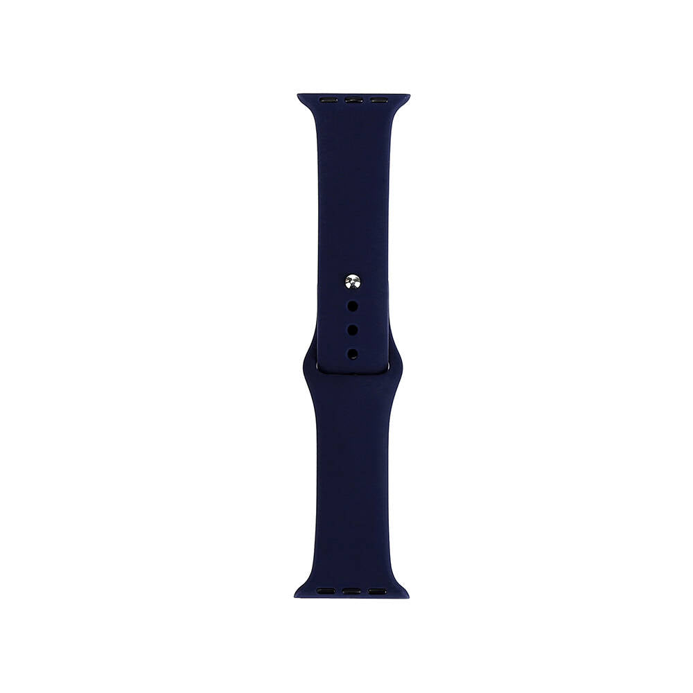 Apple Watch 38mm Band Serisi Klasik Kordon Silikon Strap Kayış Midnight Blue
