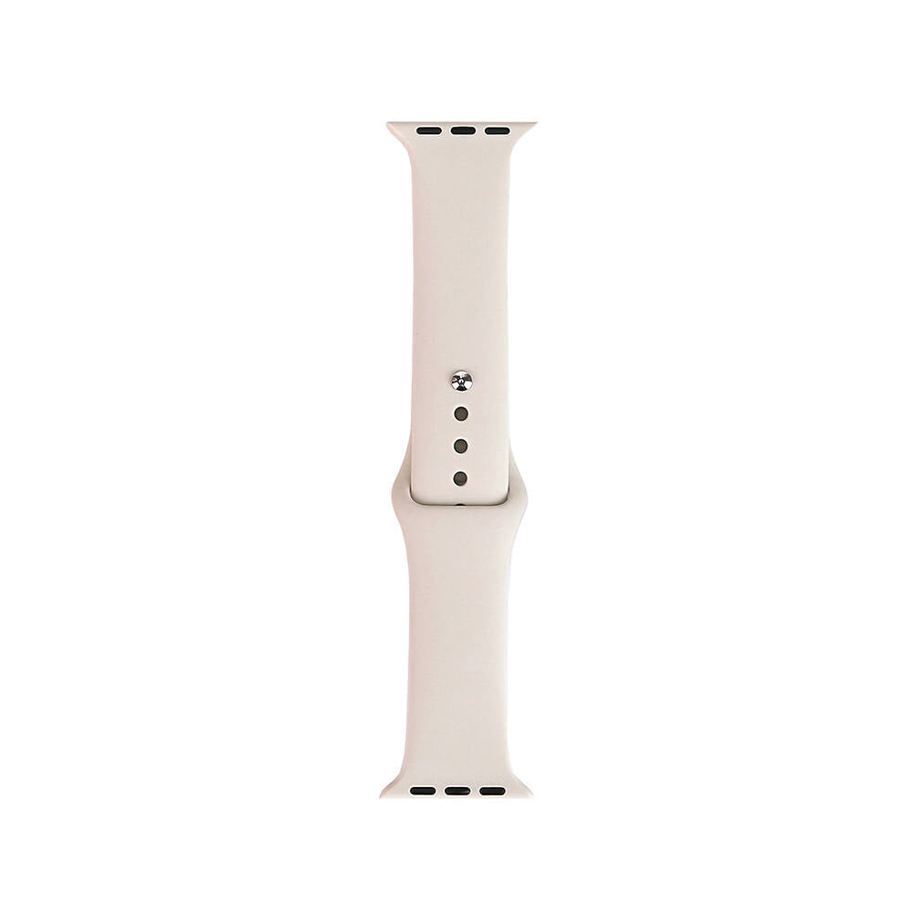 Apple Watch 38mm Band Serisi Klasik Kordon Silikon Strap Kayış Starlight