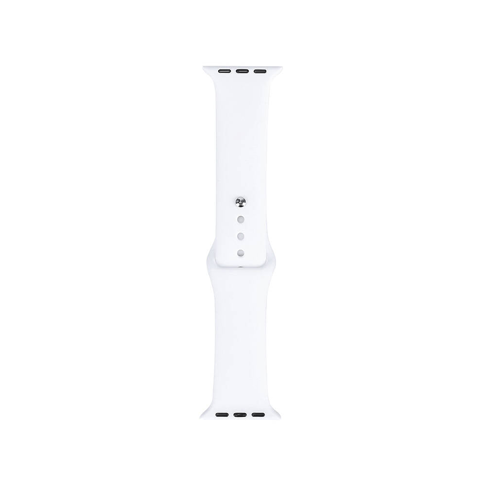Apple Watch 38mm Band Serisi Klasik Kordon Silikon Strap Kayış Beyaz