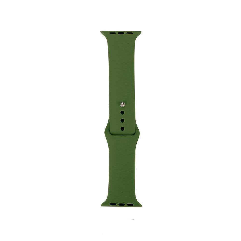 Apple Watch 38mm Band Serisi Klasik Kordon Silikon Strap Kayış Army Green