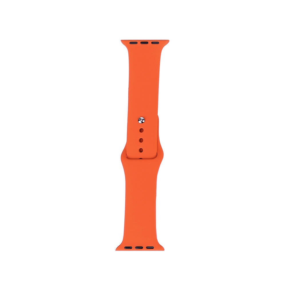 Apple Watch 38mm Band Serisi Klasik Kordon Silikon Strap Kayış Fesh Orange