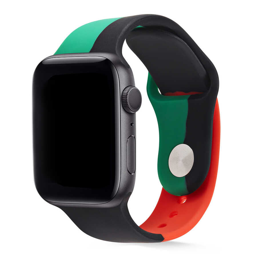 Apple Watch 38mm KRD-39 Silikon Kordon Siyah