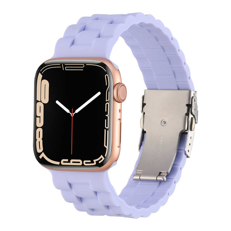 Apple Watch 40mm KRD-72 Silikon Kordon Koyu Mor