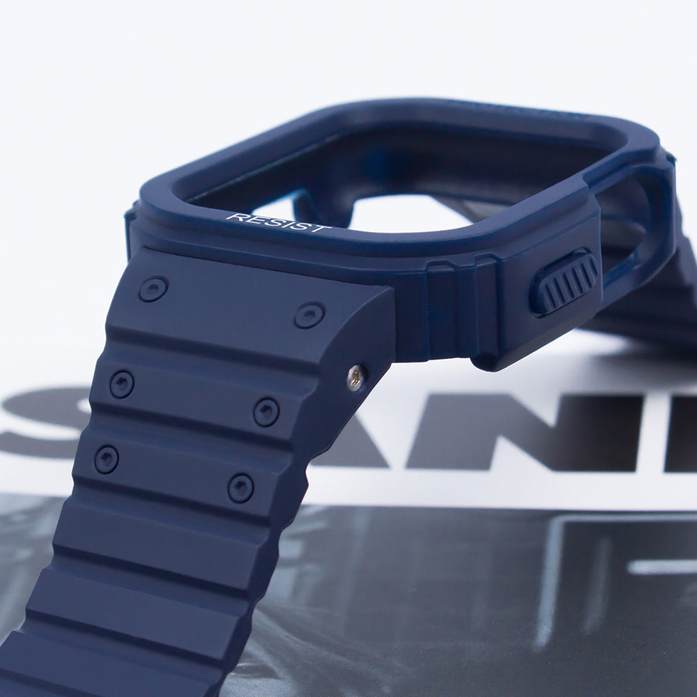Apple Watch 40mm Zore KRD-142 Airbag Tasarımlı Kasa Koruyuculu Silikon Kordon Pembe