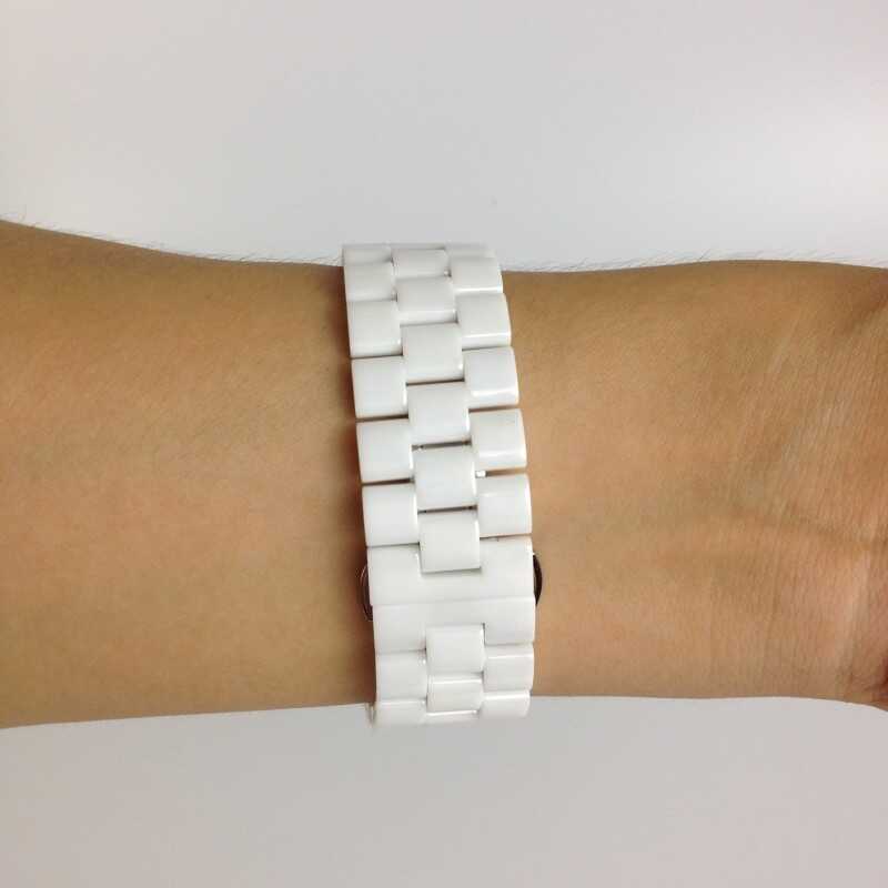Apple Watch 42mm KRD-15 Metal Kordon Beyaz