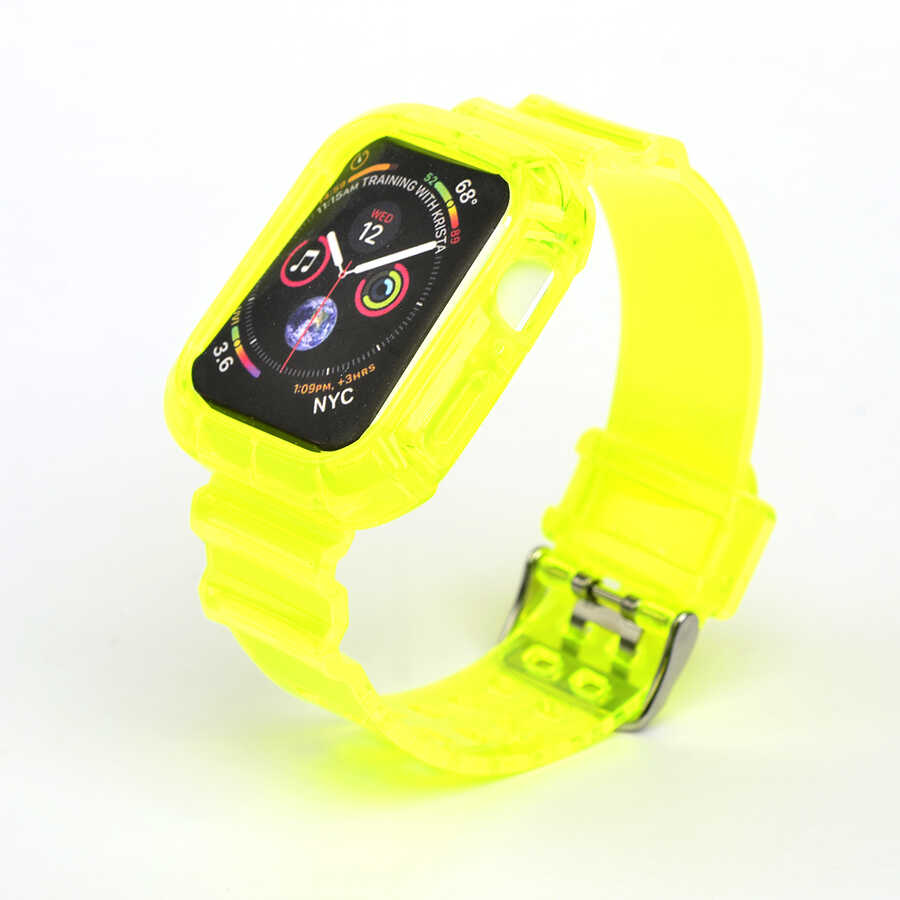 Apple Watch 42mm KRD-27 Silikon Kordon Renksiz